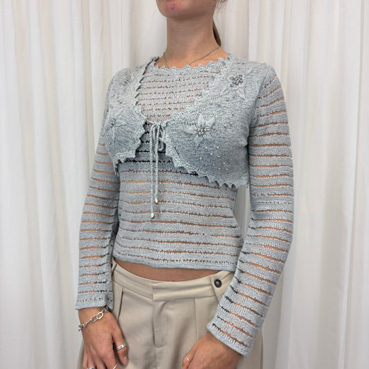 Italian Beaded Tie Top