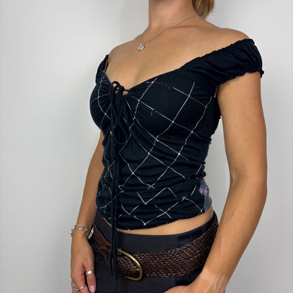 Burn'n'Violet off the Shoulder Top