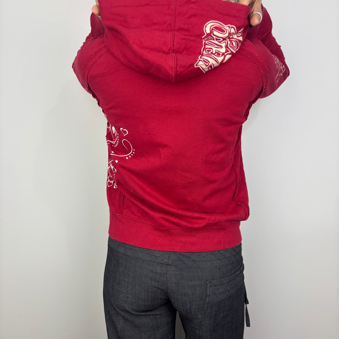 Red Hard Rock Cafe Y2K Hoodie