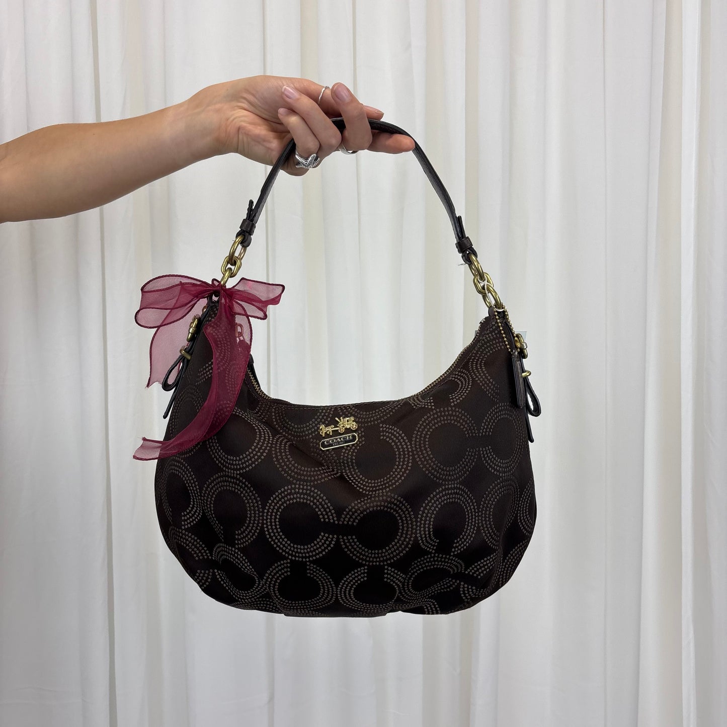 Coach Pleated Hobo Shoulder Bag