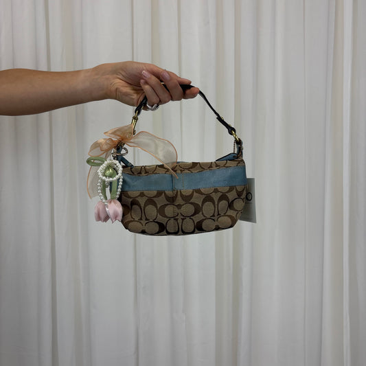 Coach Signature East West Blue Mini Bag