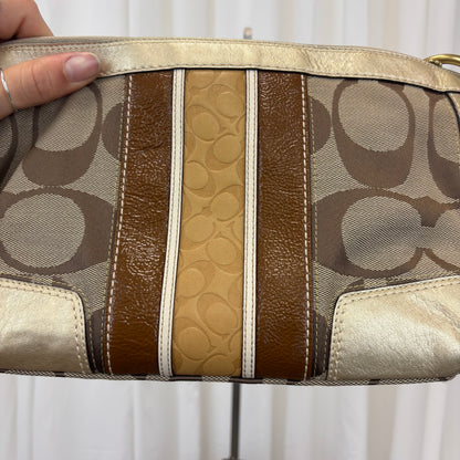 Coach Signature East West Stripe 2-Way Bag
