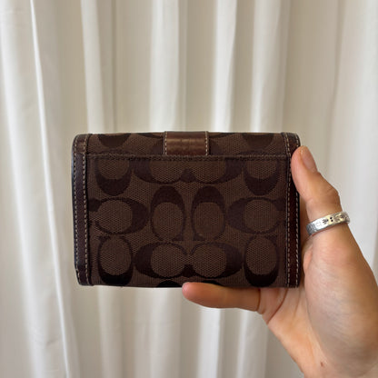 Coach Signature Brown Bifold Wallet