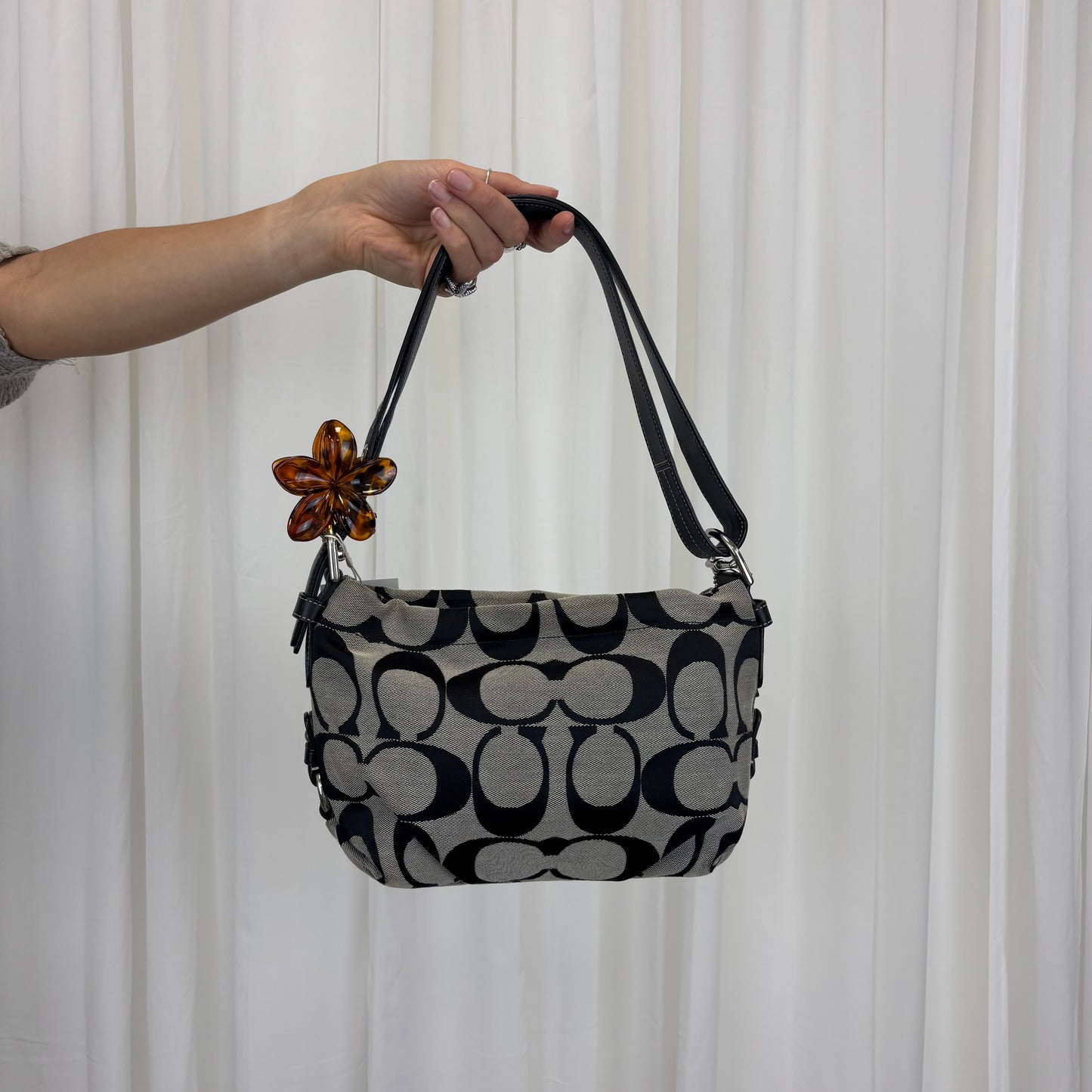 Coach Signature East West 2-Way Bag Grey/Black