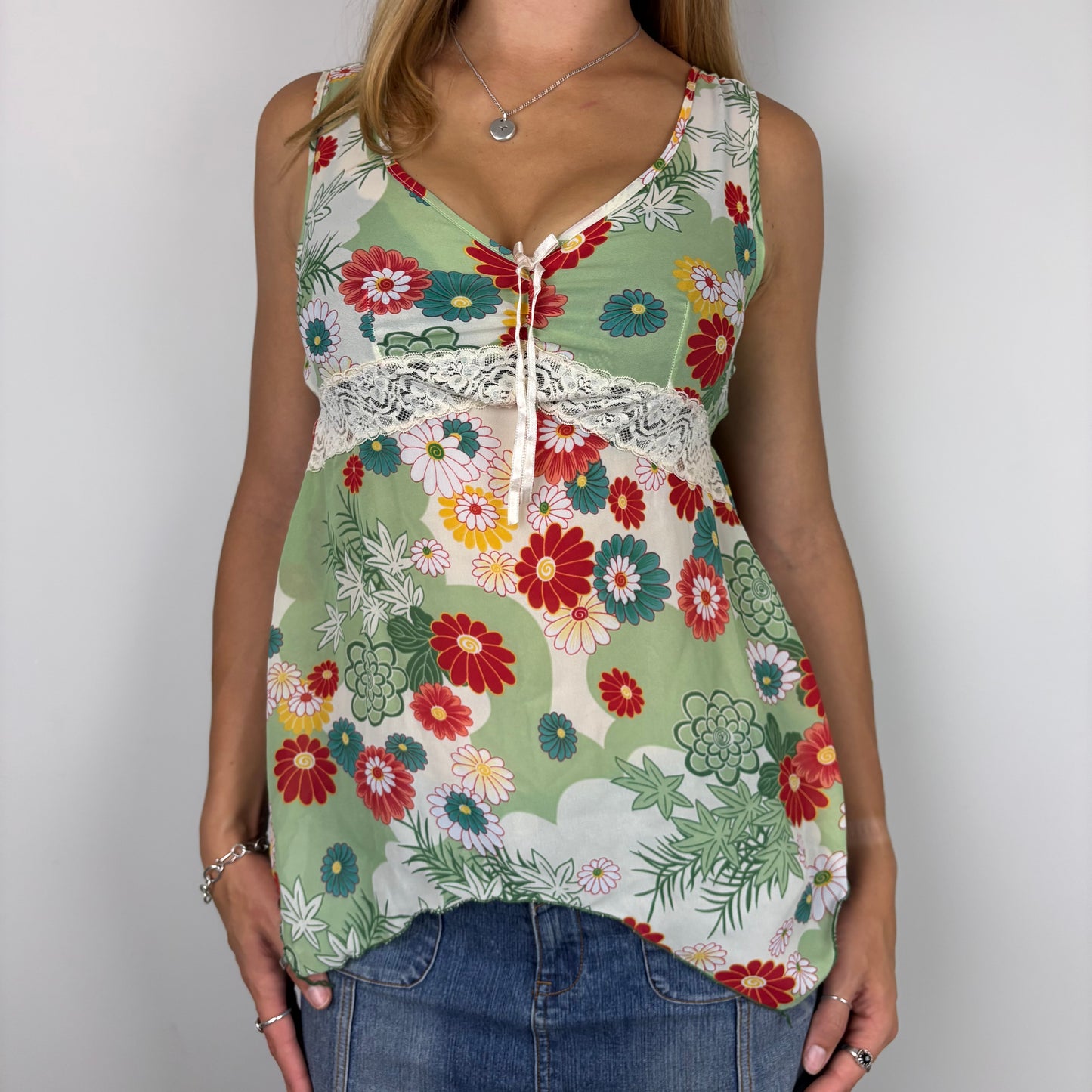 Floral Asymetrical Cami | Size M-L