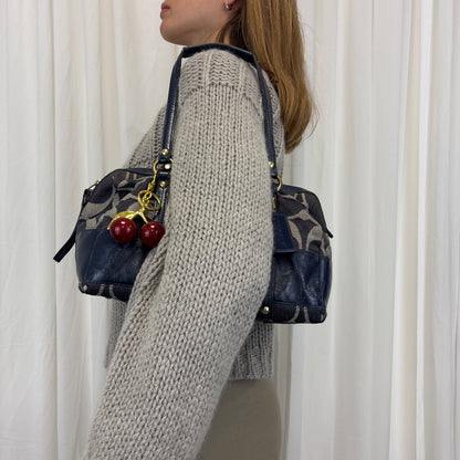 Coach Signature Denim Boston Bag