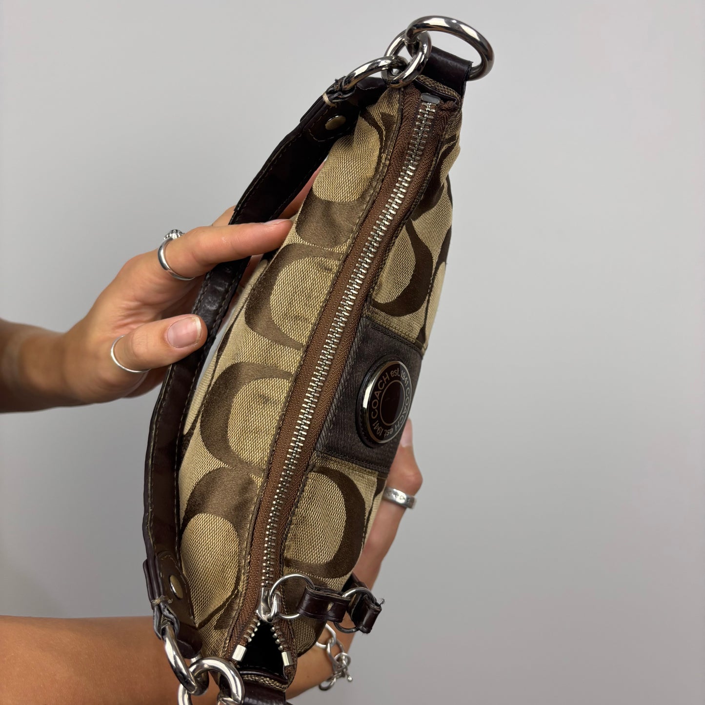 Coach Signature Demi Stripe 2Way