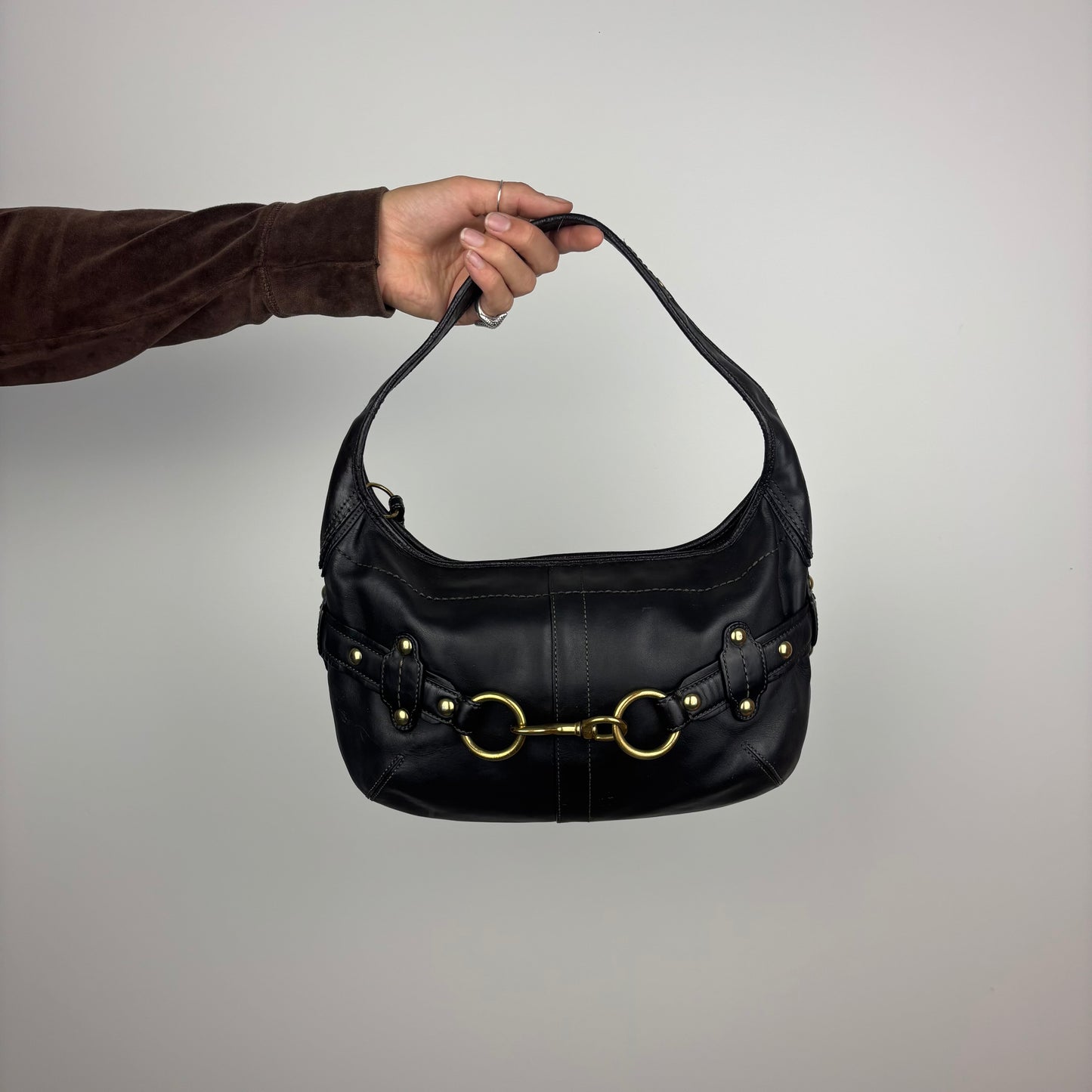 Coach Ergo Belted Hobo Bag in Black Leather *Rare*