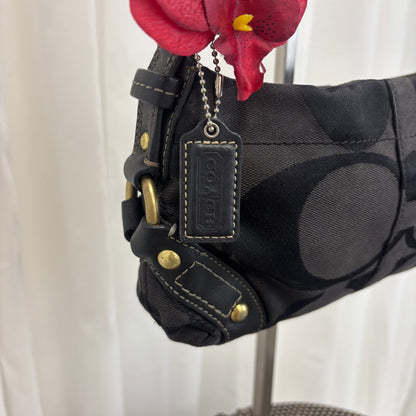 Coach Signature Mini Carly Black Bag
