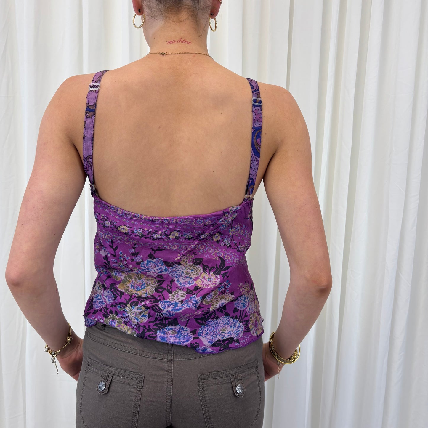 Purple Silk Cami