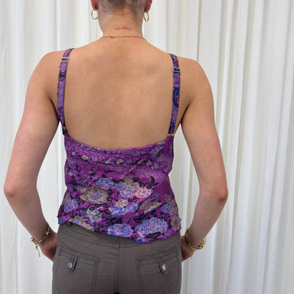 Purple Silk Cami