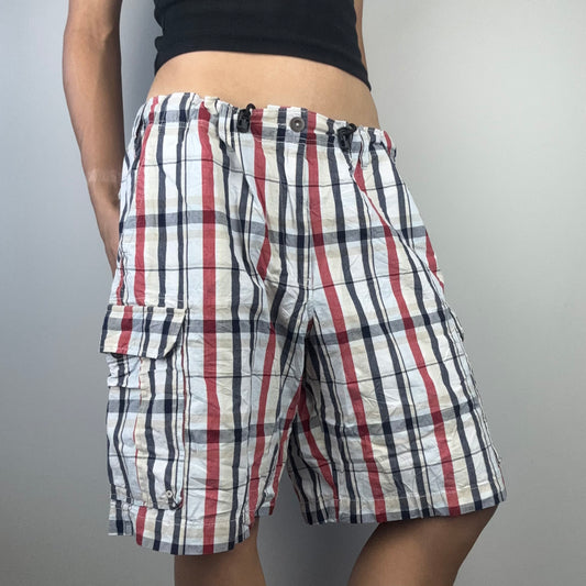 Baggy Red and Blue Plaid Shorts