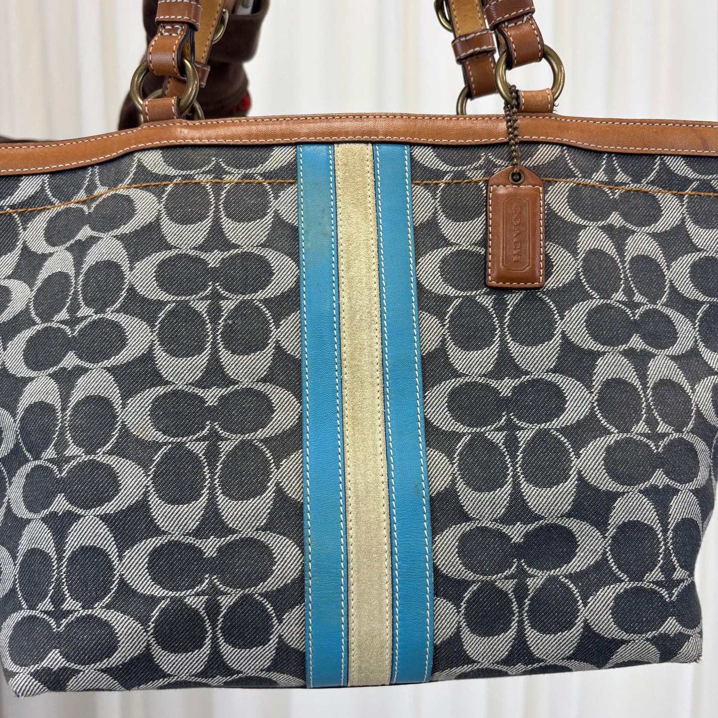 Coach Signature Denim Tote Bag