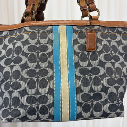 Coach Signature Denim Tote Bag