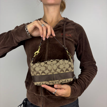 Coach Signature Stripe Mini Hobo Bag