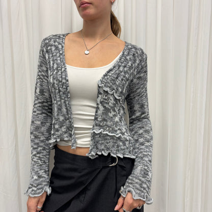 2000s Lettuce Hem Cardigan
