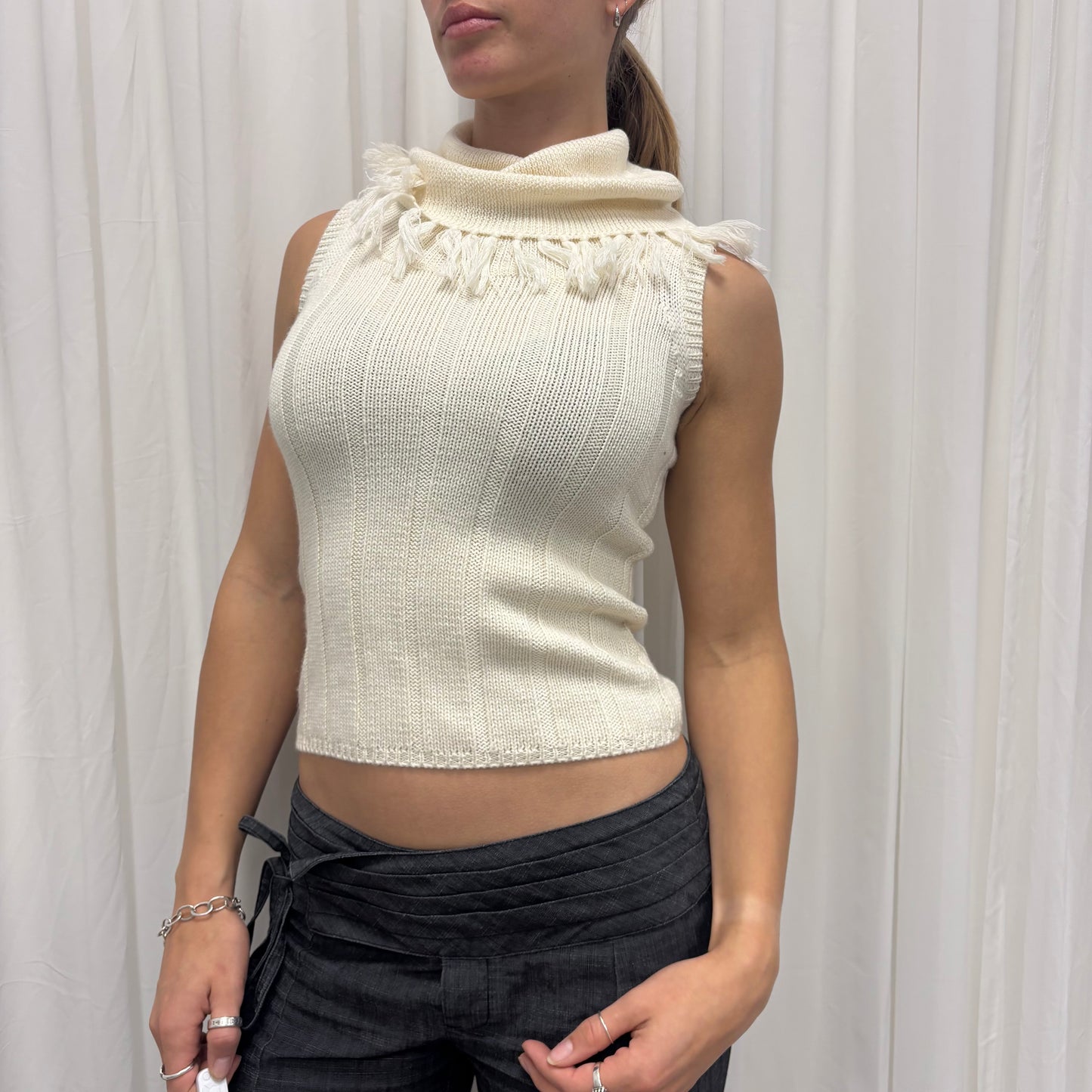 Fringe Knit Vest
