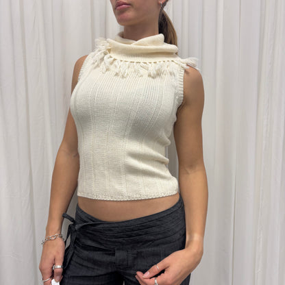 Fringe Knit Vest