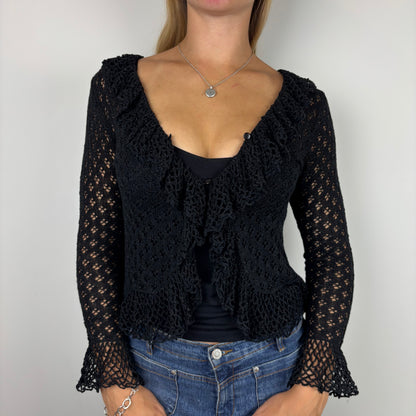 Glittery Crochet Cardigan | Size XS-S