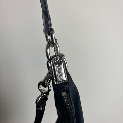 Coach Madison Black Canvas 2way Shoulder Bag