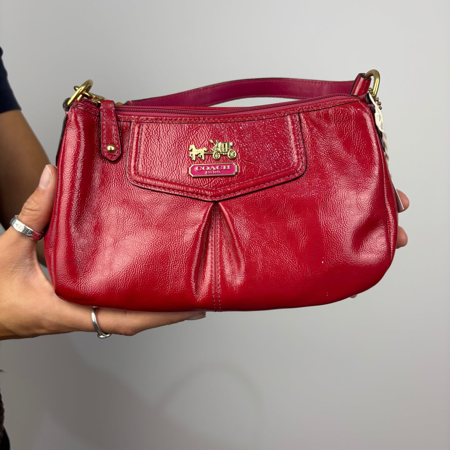 Coach Ashley Patent Leather Demi Bag