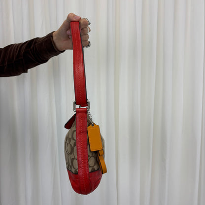 Coach Signature East West 2-Way Orange Bag