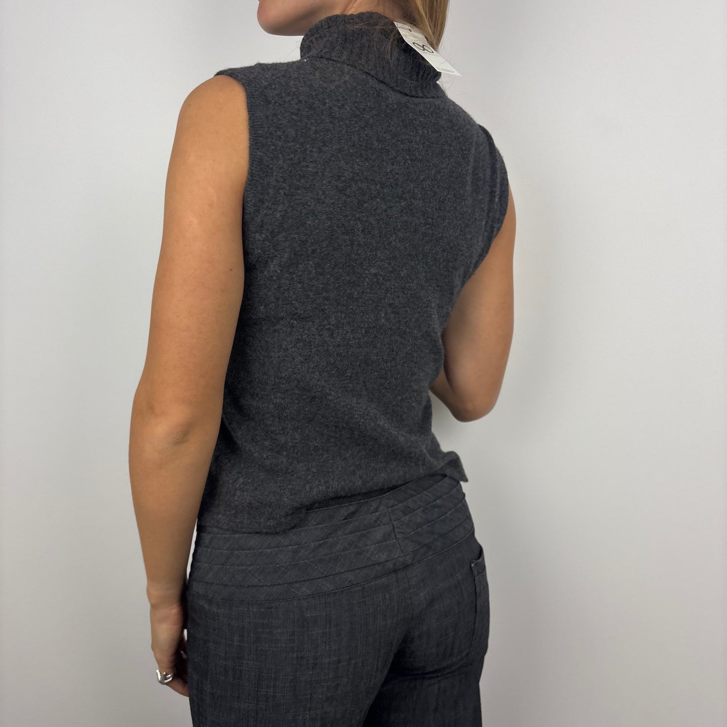 Italian Beaded Highneck Vest