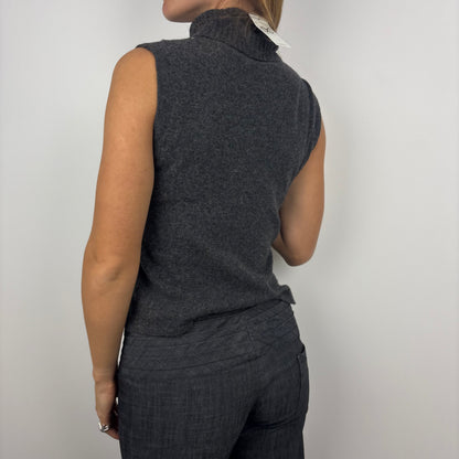 Italian Beaded Highneck Vest