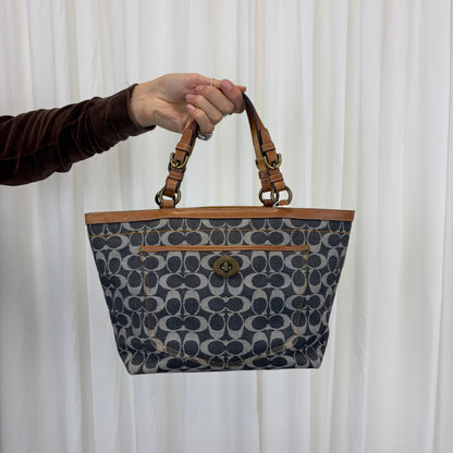 Coach Signature Denim Tote Bag