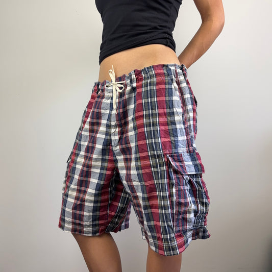 Red, White + Blue Plaid Shorts