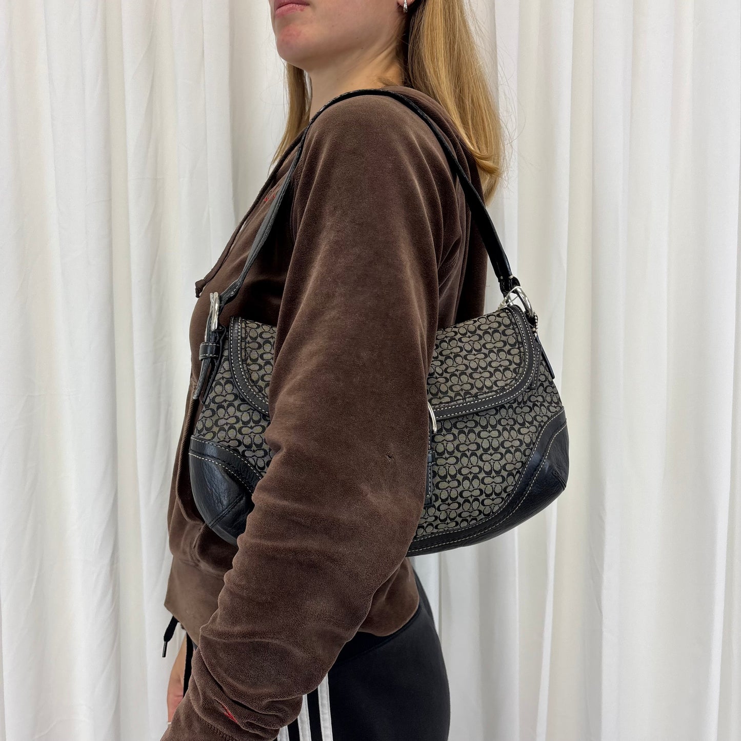 Coach Signature Medium Black Soho Bag