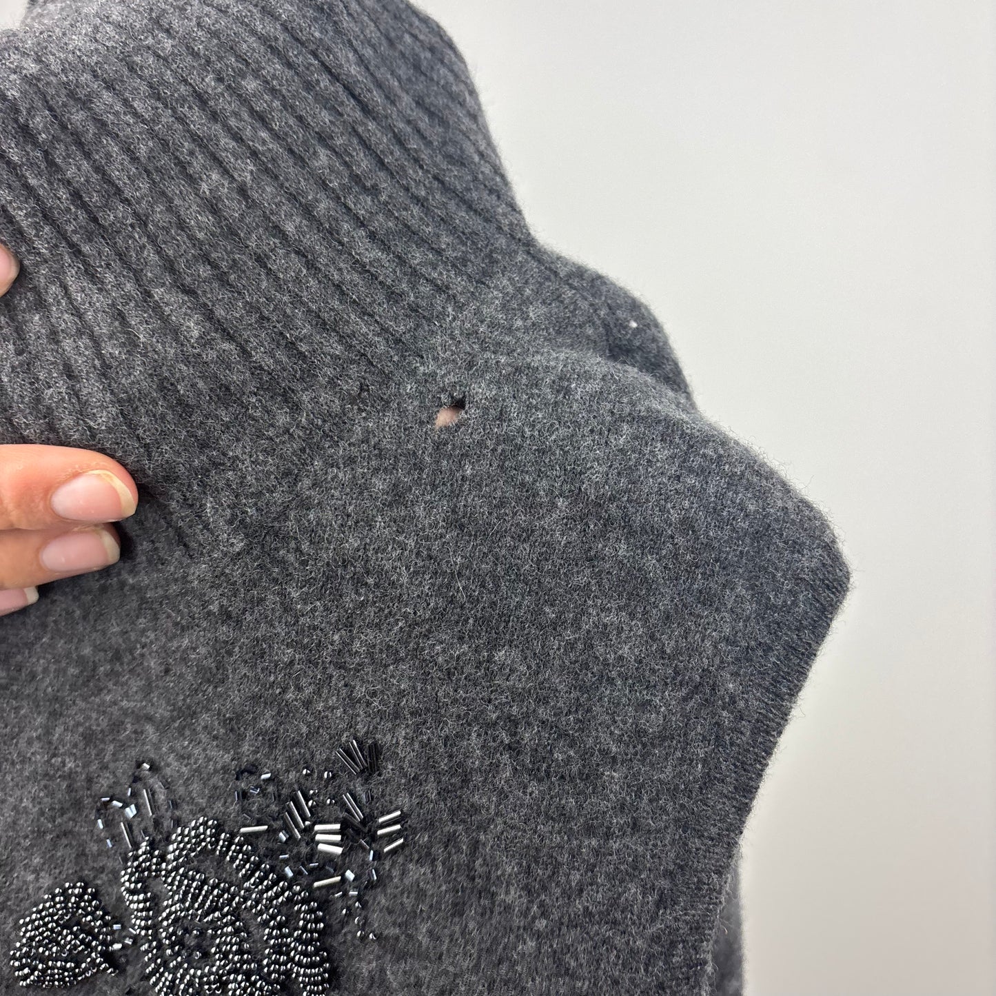 Italian Beaded Highneck Vest