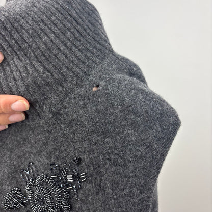 Italian Beaded Highneck Vest