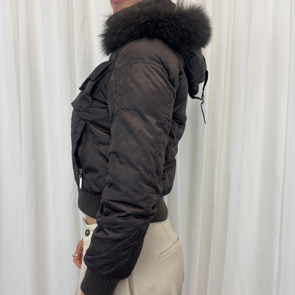 Y2K Fur Hood Puffer Jacket