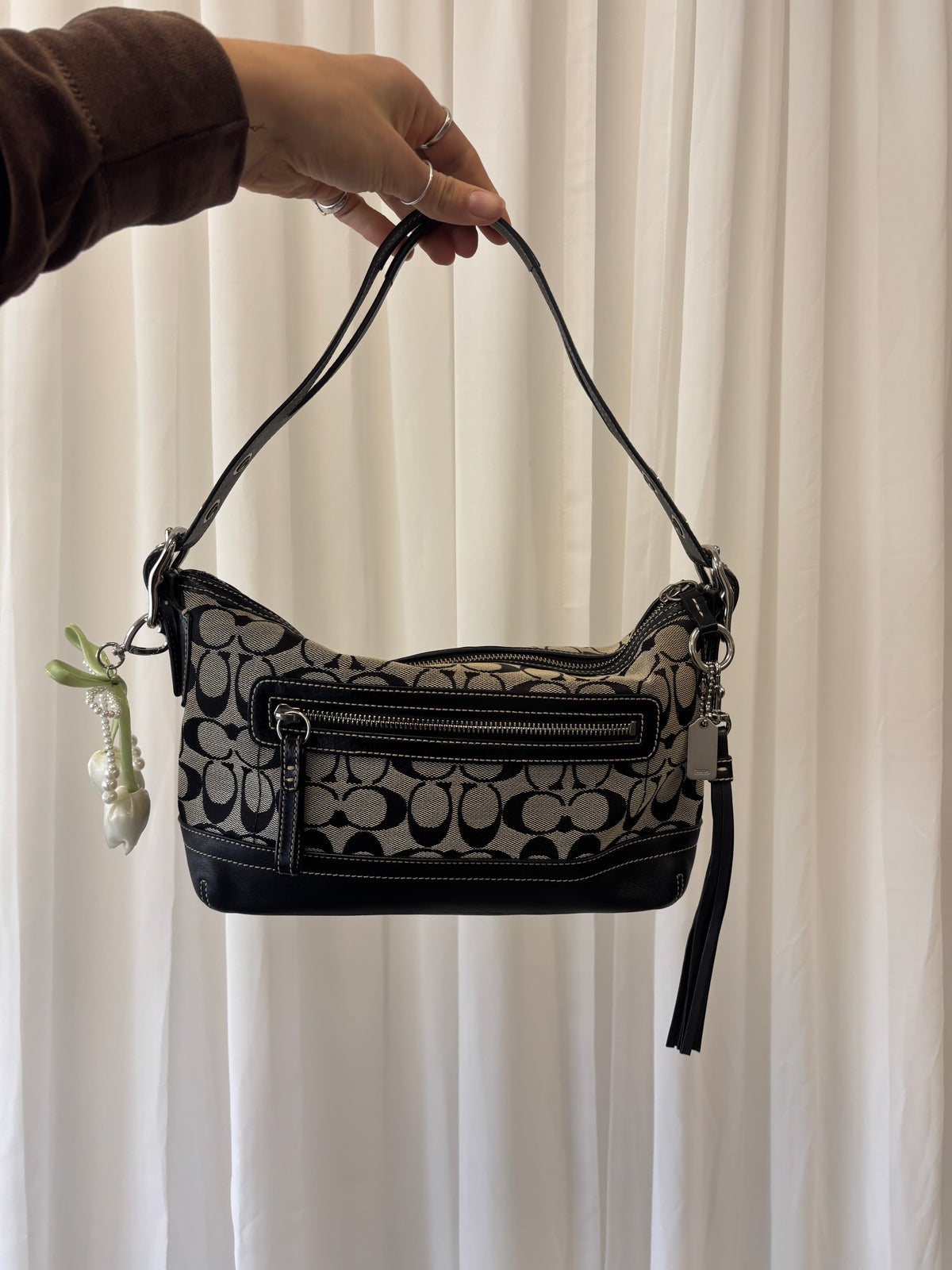 Coach Signature East West Shoulder Bag Grey
