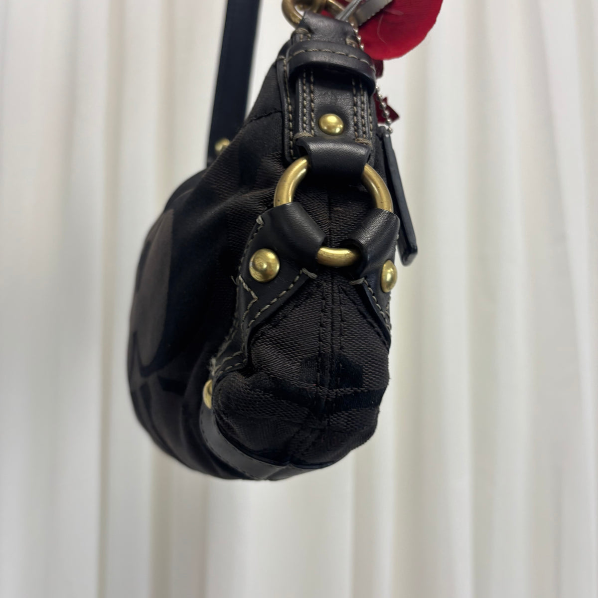 Coach Signature Mini Carly Black Bag