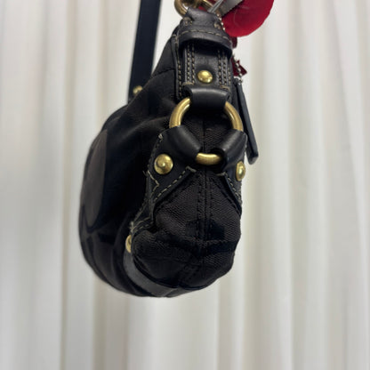 Coach Signature Mini Carly Black Bag