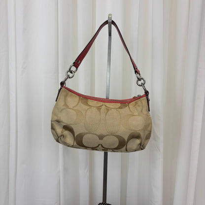 Coach Signature Stripe Demi Pink Two-Way Bag