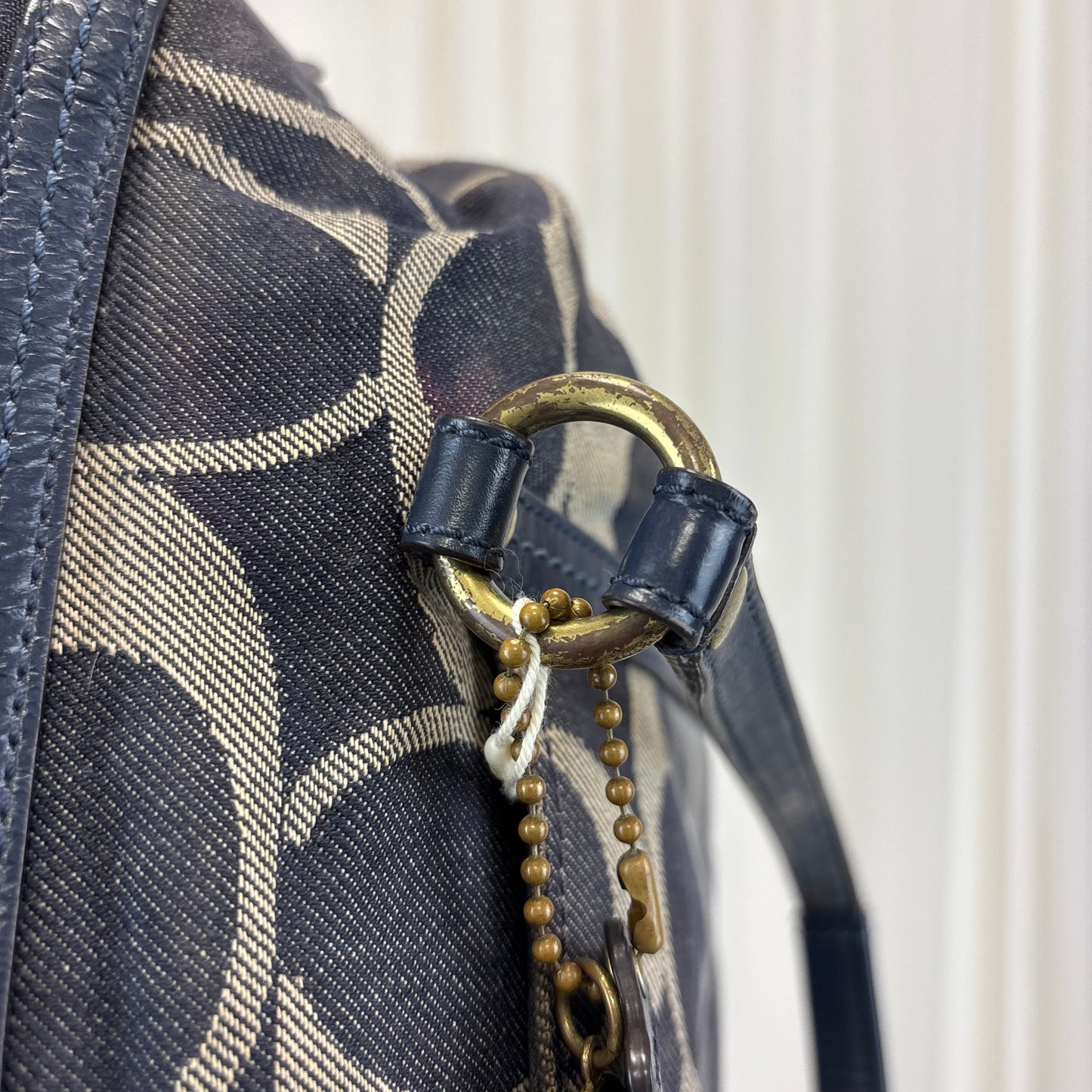 Coach Signature Denim Boston Bag