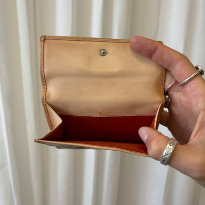 Coach Signature Tan Trifold Wallet