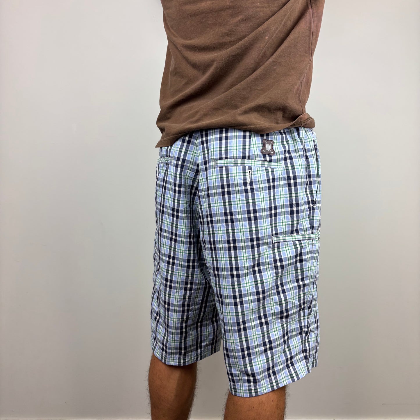 Purple Plaid Cargos Adjustable Waist  | Size XS-XL