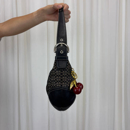 Coach Signature Medium Hobo Bag Black/Grey