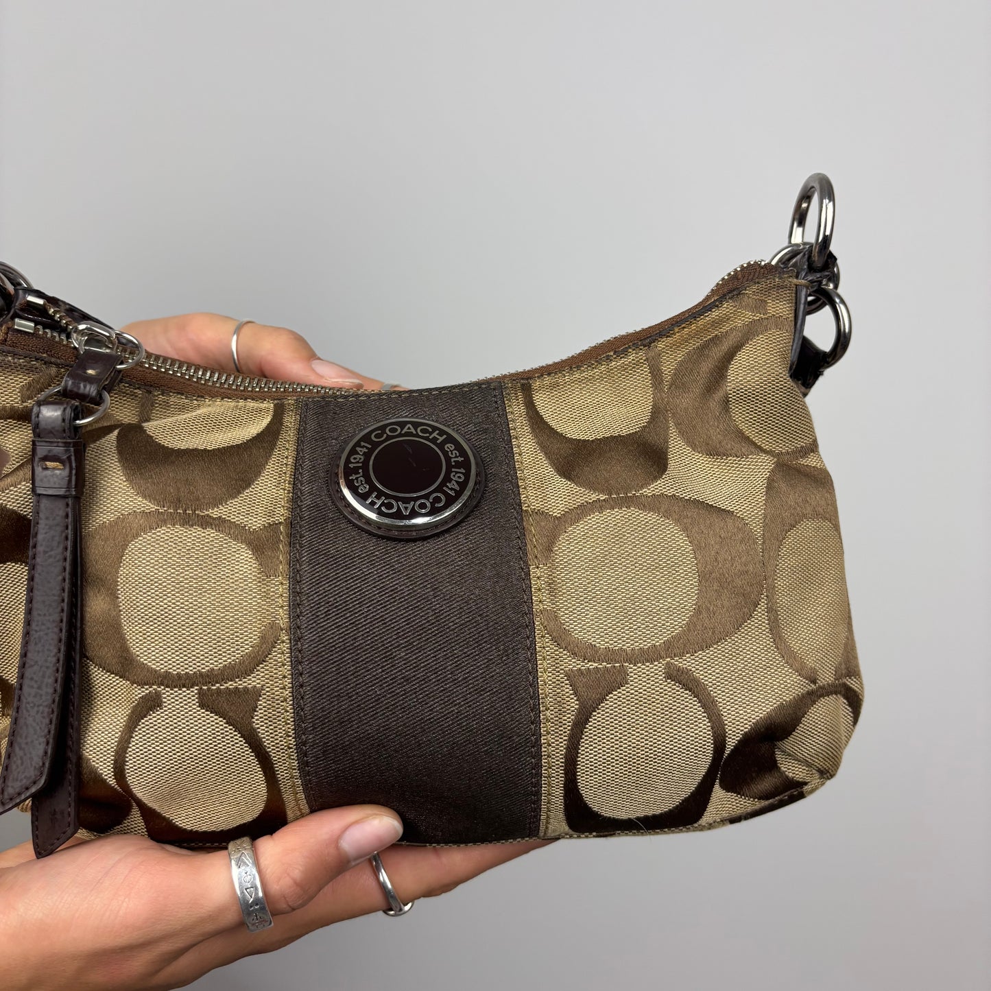 Coach Signature Demi Stripe 2Way