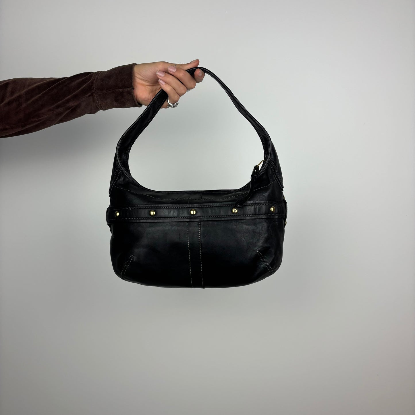 Coach Ergo Belted Hobo Bag in Black Leather *Rare*