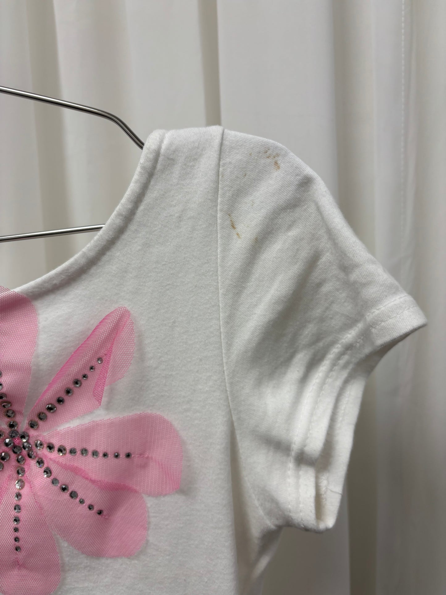 Boat Neck Floral Baby Tee