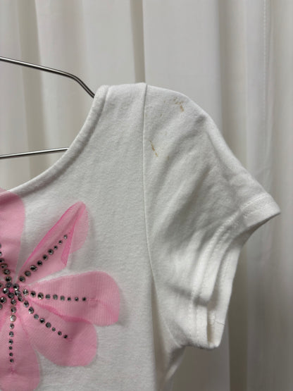 Boat Neck Floral Baby Tee