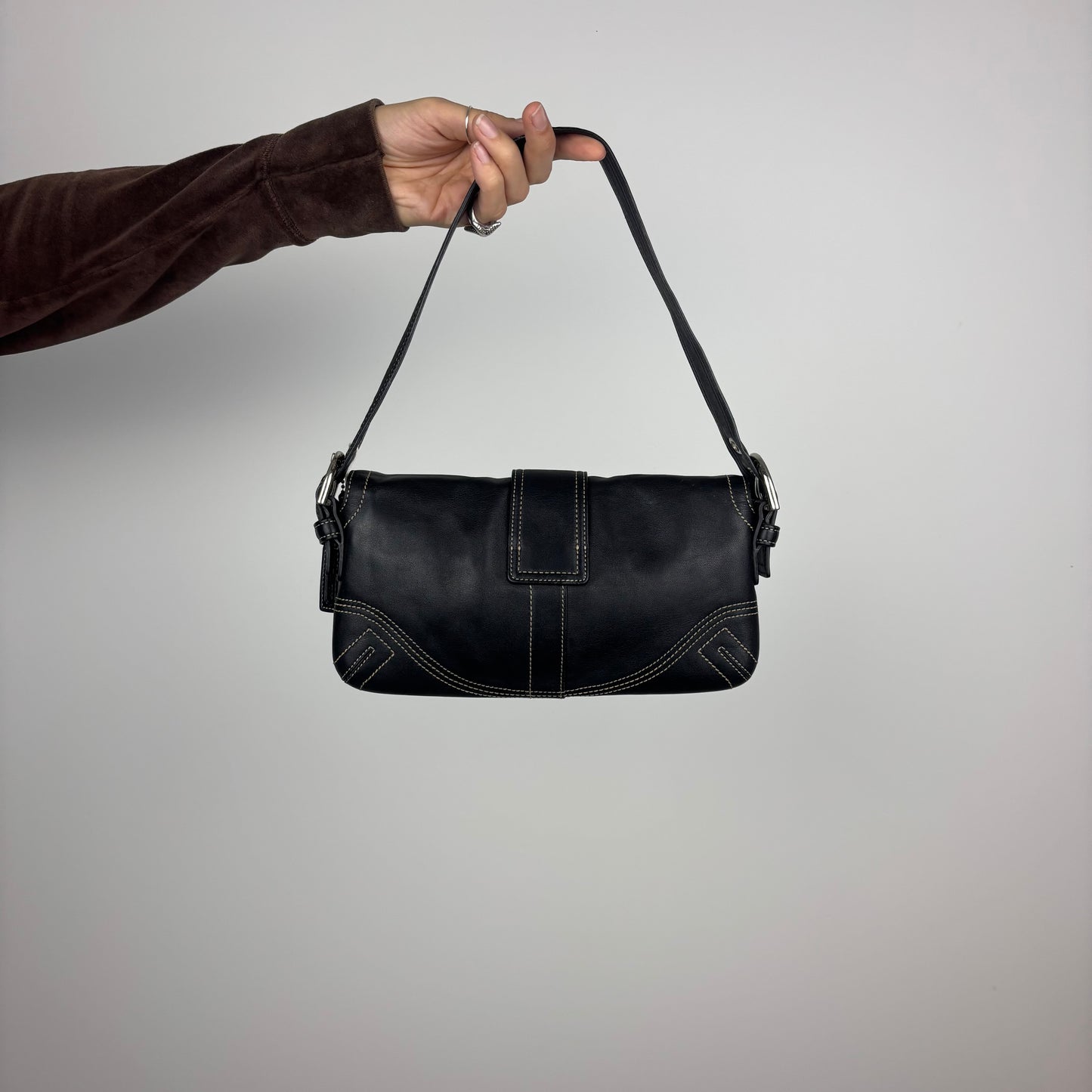 Coach Baguette Soho Bag in Black Leather