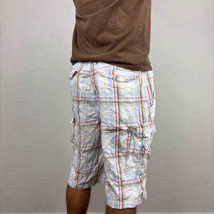 Multi Coloured Plaid Cargos Adjustable Waist | Size XS-XL