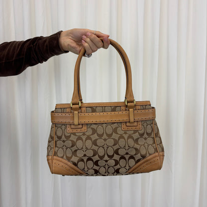 Coach Signature Medium Hamptons Satchel Bag
