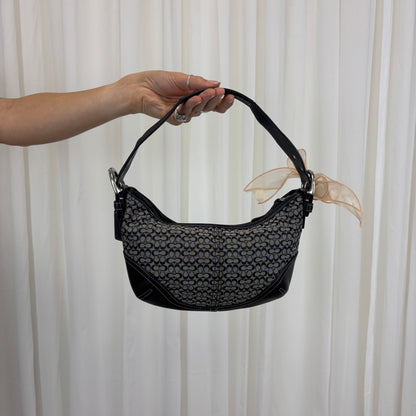 Coach Signature Mini Grey Hobo Bag